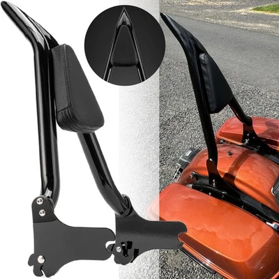 22" Backrest Sissy Bar Black For Harley Road King Street Electra Glide 1997-2008 - Image 1 of 4