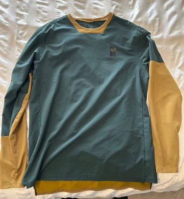 Fox Defend Long Sleeved, thermal Mountain Bike Jersey, Medium, Emerald - Image 1 of 4