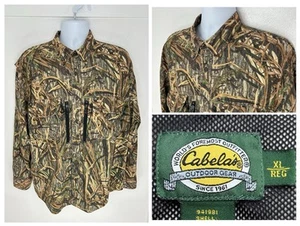 Cabelas Vented Hunting Shirt Mens XL Reg Mossy Oak Breakup Camo Outdoor Fishing - Picture 1 of 16