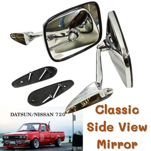 JDM Chrome Fender Door Mirrors x2 for Datsun Nissan Pickup 220 320 520 620 720 - Bild 1 von 6