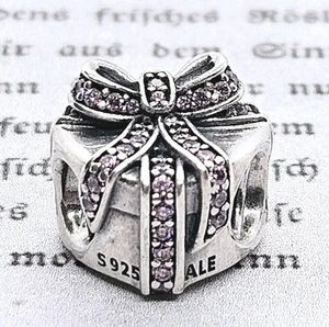 ● Original Pandora Charm "Funkelnde Überraschung Herz" 791423 Geschenk, Rosa - Bild 1 von 4