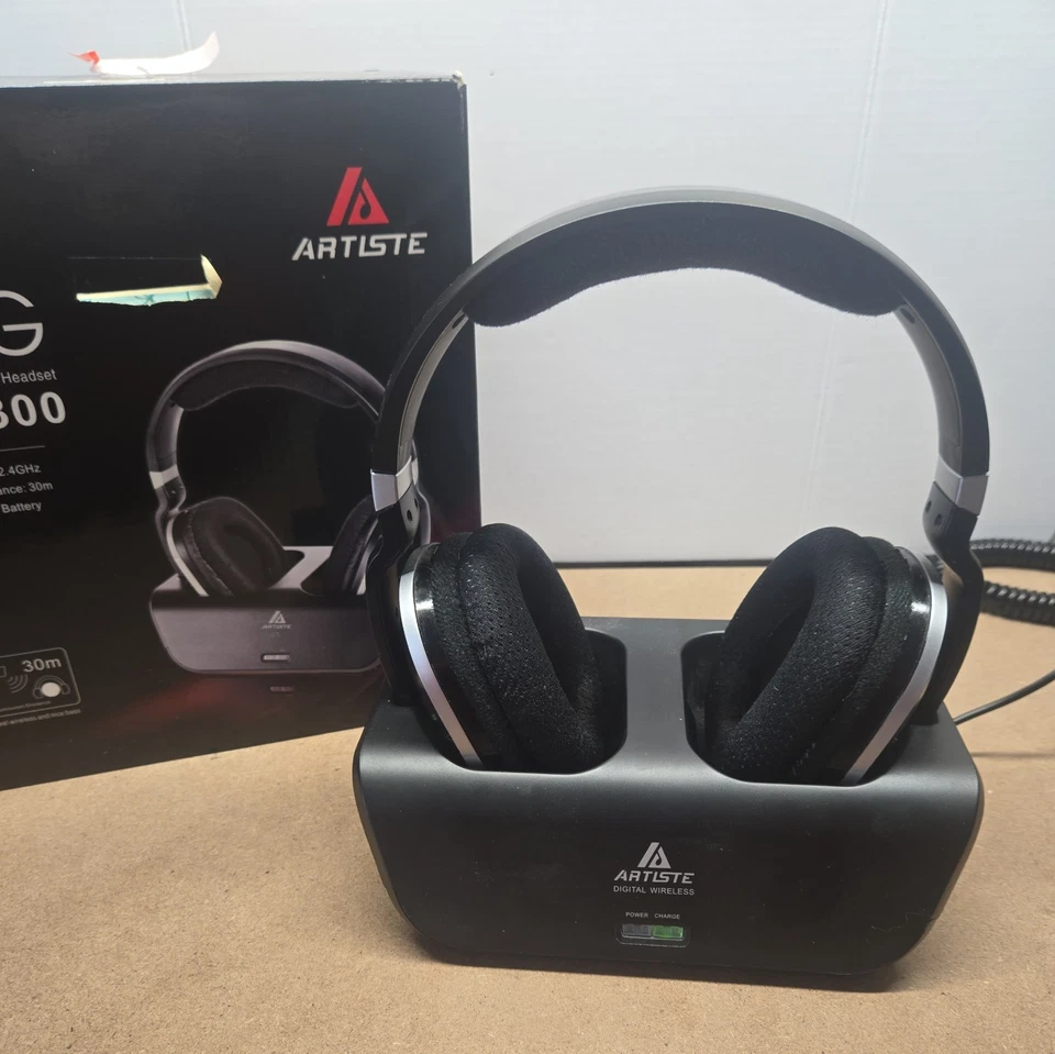 Artiste TV 2,4 ГГц RF беспроводной над ухо цифровой стерео гарнитура - черный (C2) - Изображение 1 из 4