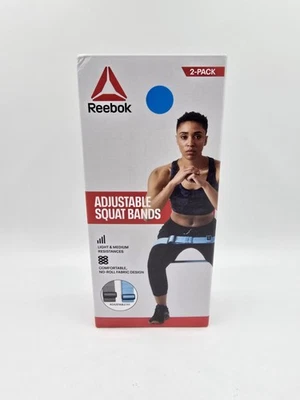 Reebok Adjustable Squat Bands 2-Pack, 1 Light & Medium Resistance Band Included - Image 1 of 4