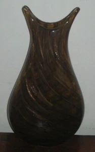 large italian murano glass vase funky gold flecks design - Picture 1 of 2