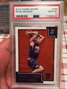 2015 Hoops Devin Booker #268 RC Rookie PSA 10 GEM MT Phoenix Suns Fresh Grade