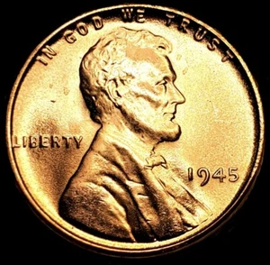 ✅️ 1945 Lincoln Wheat Cent-ERRORS Doubled-Die Rev. & More! RED GEM From OBW!🔥👌 - Picture 1 of 15