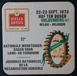 Sous-bock STELLA ARTOIS 1973 Journées de la mécanisation beermat coaster 13 - Picture 1 of 2