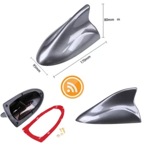 Gray Car Shark Fin Antenna Roof Radio AM/FM For Hyundai Sonata Universal - Picture 1 of 5