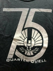 Die Tribute von Panem 75. Viertel Quell Größe X-Large Junior schwarz mit grauem Logo neu - Bild 1 von 6