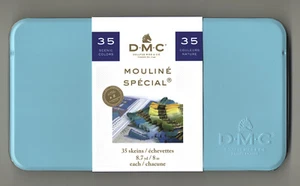 DMC Embroidery Floss Tin w/35 Scenic Colors Set #117ZAM - Picture 1 of 5