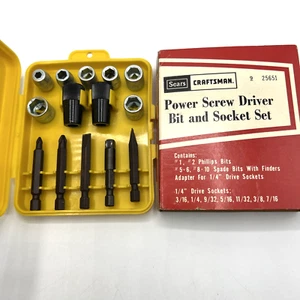 Sears Craftsman Power Screw Driver Bit Socket Set Vintage NOS 25651 - Picture 1 of 6