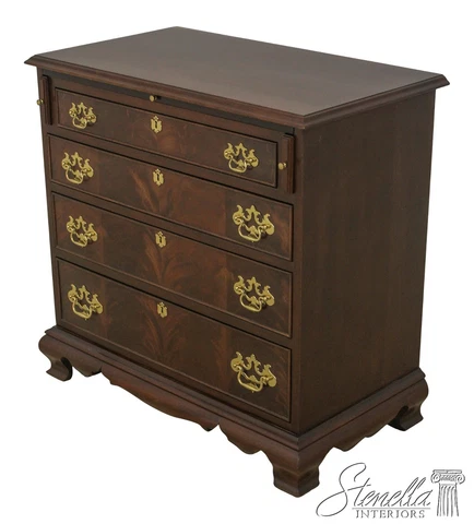 59860EC: CRAFTIQUE Mahogany Bachelor Chest Server w. Pull Out Tray Cover