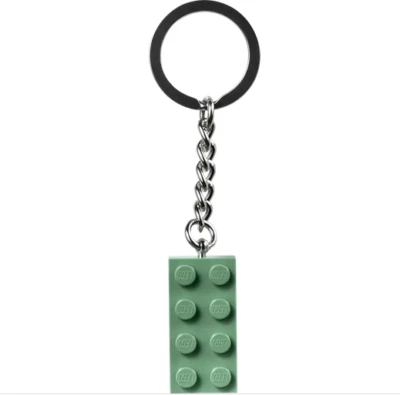 LEGO Clásico Llavero Ladrillo Verde Arena 2x4 854159 Foto 1 de 2