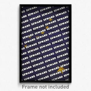 Seward Alaska Poster (AK City Souvenir 11x17 Town Print) - Picture 1 of 1