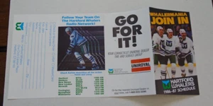 Hartford Whalers NHL pocket schedule 1986-1987 - Picture 1 of 1