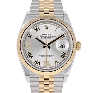 Rolex Datejust 36 mm 126233 Silver Roman UNWORN 2025 Diamonds Gold Steel - Picture 1 of 11
