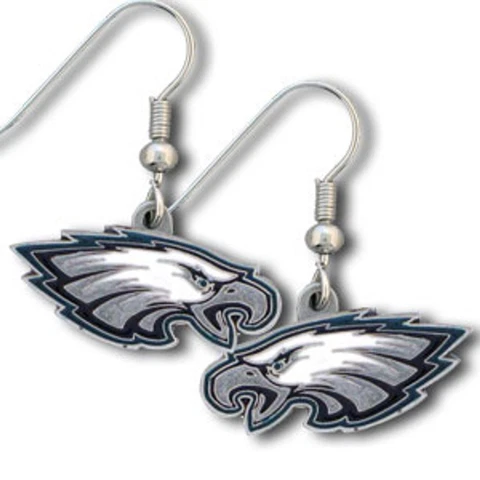 Philadelphia Eagles NFL Logo Earrings Dangle Style Nickel Free - Siskiyou Cover
