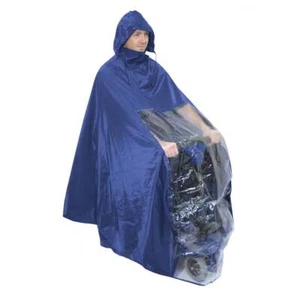 Aidapt Waterproof Light Weight Rain Coat Mobility Scooter Hooded Cape Mac Poncho - Picture 1 of 4
