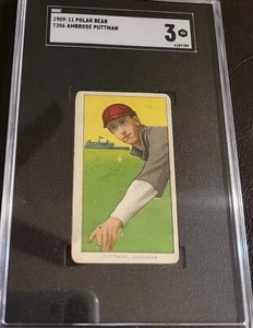 Ambrose Puttman Louisville 1909-11 T206 SGC  3 Polar Bear Back  - Picture 1 of 2