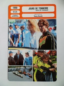 CARTE FICHE CINEMA 1990 JOURS DE TONNERRE Tom Cruise Robert Duvall Nicole Kidman - Afbeelding 1 van 2