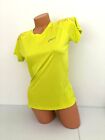 NEUF T-shirt femme Asics manches courtes cou équipage jaune rose M