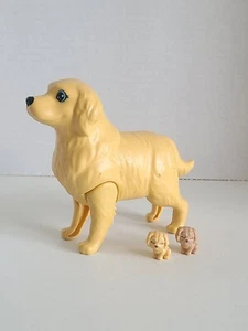 Barbie Pet Golden Retriever Momma Dog Taffy Replacement Dog With Two Puppies - Picture 1 of 6