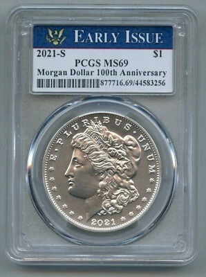 2021 S Morgan Silver Dollar PCGS MS 69 - Image 1 of 4