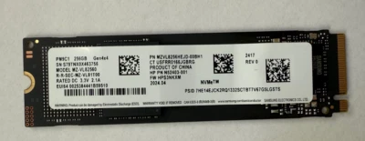 SAMSUNG 256GB SSD - PM9C1 M.2 2280 NVMe PCIe Gen4x4 MZ-VL82560 - MZVL8256HEJD - Image 1 of 2