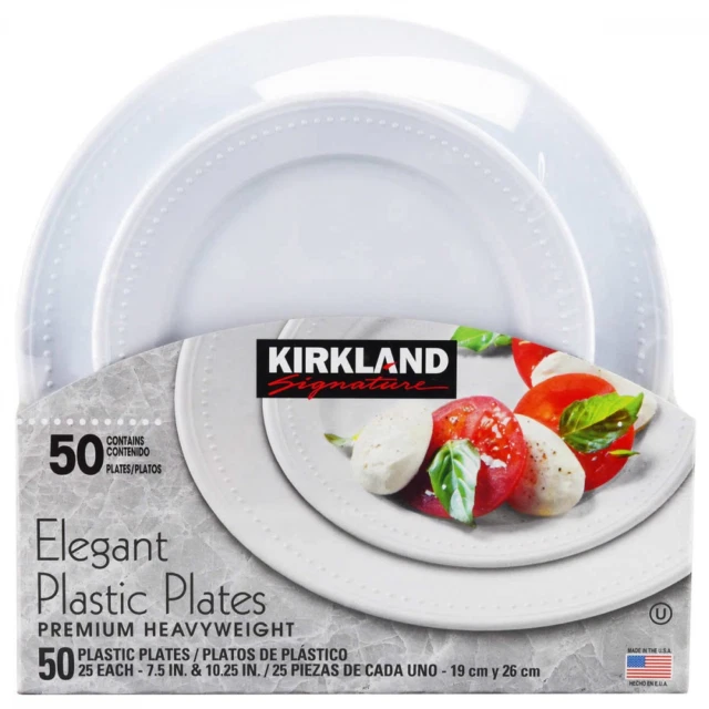 Kirkland Signature 1343253 Plastic Plates - 50 Pack