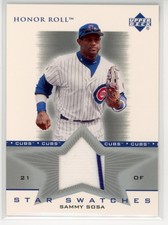 2002 Upper Deck Honor Roll Star Swatches #SS-SS3 Sammy Sosa Nice Pinstripe Cubs