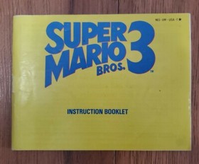 Vintage Super Mario Bros 3 1990 Nintendo NES Manual Only