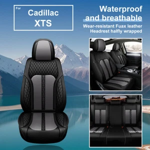 Full Set Car 5-Seat Cover Cushion Pad Faux Leather For CADILLAC XTS 2013-2019 - Picture 1 of 11