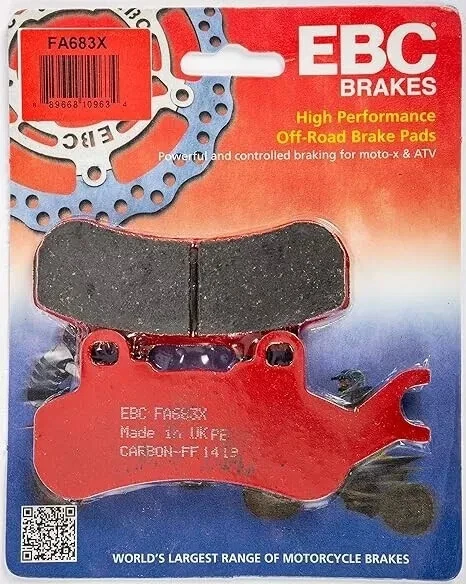 Pastilhas de freio de carbono EBC CAN-AM Maverick X3 (All X3) X Series FA683X **NOVO** - Imagem 1 de 1