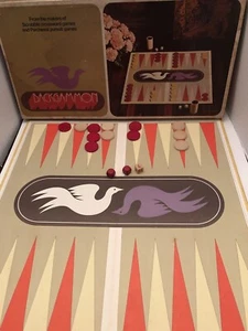 Vintage Backgammon Game Selchow & Righter 1975, Wood Pieces - Complete Set - Picture 1 of 4