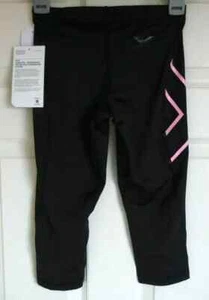 2XU (£70RRP) Ladies Size X-Small PWX 3/4 Tight Black Base-layer-Brand New + Tags - Picture 1 of 10