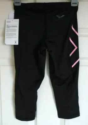2XU (£70RRP) Ladies Size X-Small PWX 3/4 Tight Black Base-layer-Brand New + Tags - Image 1 of 4