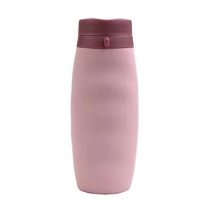 Travel Mug Sports Bottle Portable Folding Bottle Sports Silicone Kettle 600ML US - Picture 1 of 12