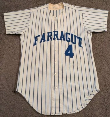 Camiseta de béisbol vintage Wilson Farragut Tennessee a rayas hecha en EE. UU. para hombre 40 Foto 1 de 4