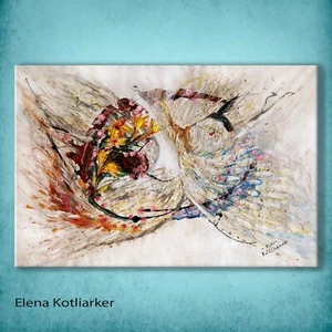 Dance of Hummingbirds. Limited edition giclee canvas from original painting - Picture 1 of 6