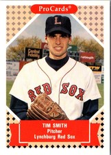 1991 ProCards Tim Smith #22 Lynchburg Red Sox Baseball Card