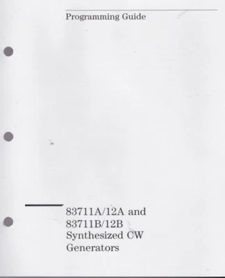 Agilent 83711A 83712A 83711B 83712B Programming Guide Manual Keysight HP  - Image 1 of 4