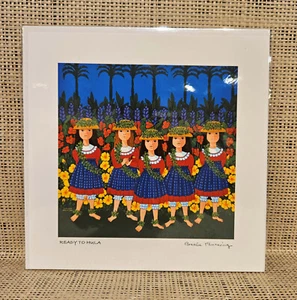 Hawaii Hawaiian " Ready To Hula " Rosalie Prussing Hula Dancers Kunstdruck - Bild 1 von 2