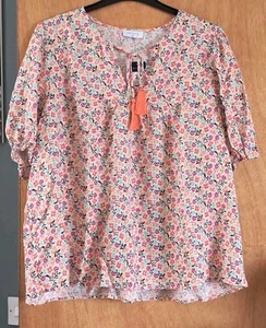 Papaya Floral Top Size 20 - Picture 1 of 1