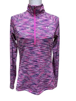 Camiseta deportiva Under Armour para mujer talla mediana rosa y morado manga larga Foto 1 de 4