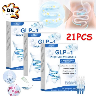 MARKENLOS 21x Orale Tropfen GLP -1 Orale Lösung Für Gewichtsverlust für Frauen Männer DHL