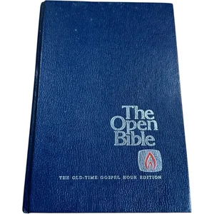 The Open Bible Old-Time Gospel Hour Ed 1975 Hardcover Red Letter KJV King James - Foto 1 di 16