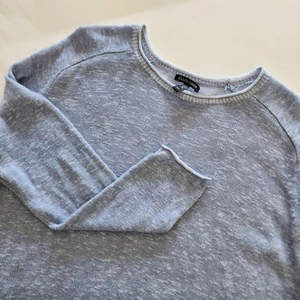 Maglione tunica Eileen Fisher misto lino cotone biologico blu manica lunga taglia M - Foto 1 di 6
