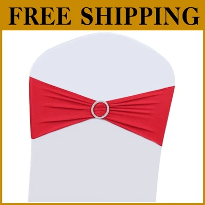 Arcos rojos para silla de boda 100 piezas - decoraciones de fiesta Foto 1 de 4