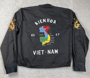 Vintage Vietnam Souvenir Jacke Erwachsene Medium Bien Hoa Tour 1967 Tiger Dragon - Bild 1 von 21