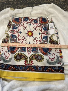 Neu mit Etikett Tommy Hilfiger adretter Damen-Bleistiftrock Paisley Größe 12 100 % Baumwolle - Bild 1 von 1